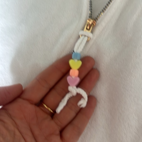 Stoney Clover Lane x Target Cropped Half Zip White terry Sweatshirt XS - Picture 5 of 5